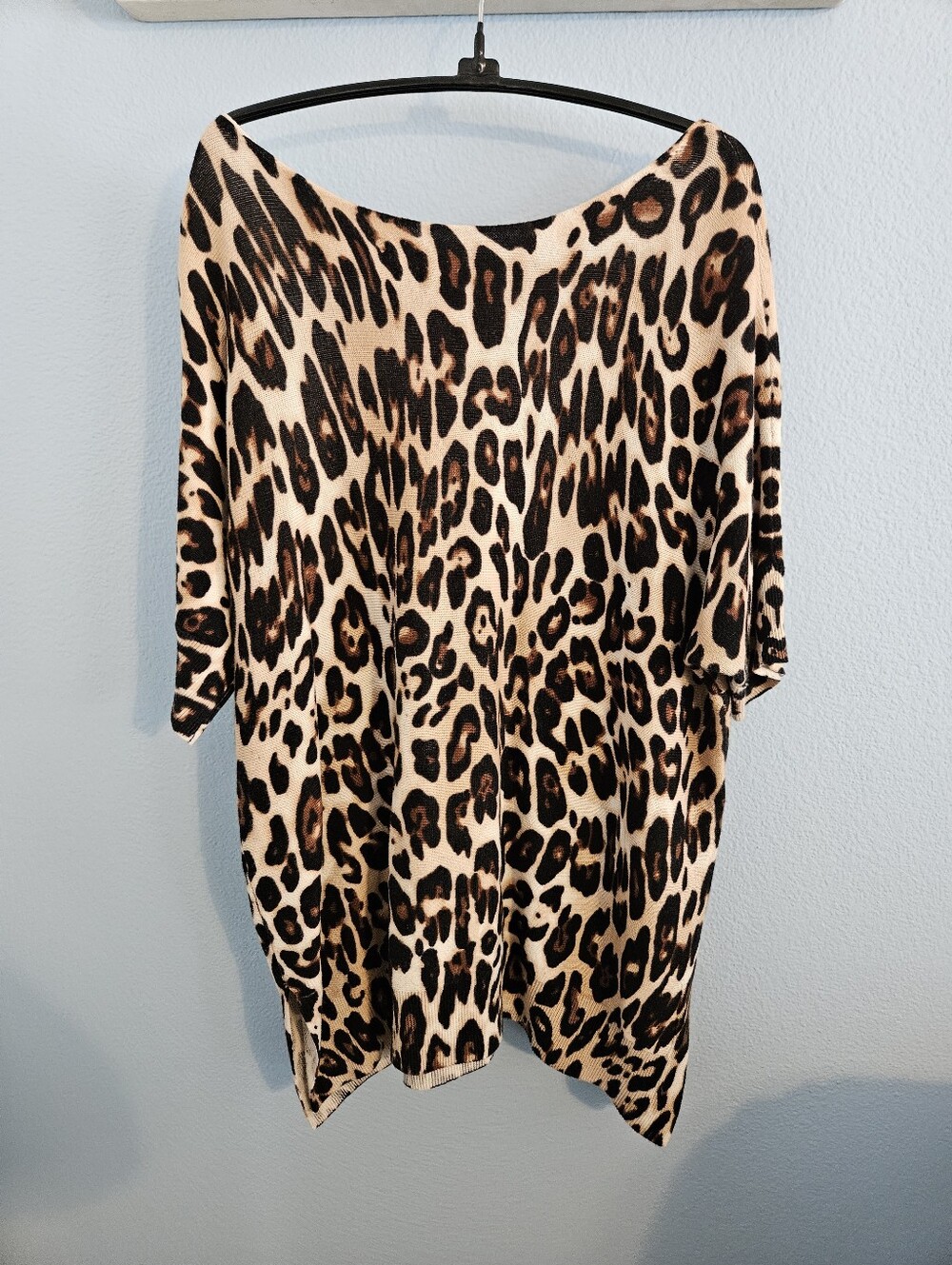 Chico's Leopard-Print Sweater in Beige and Brown